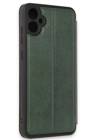 Samsung Galaxy A05 Kılıf Flip Cover - Koyu Yeşil - 2