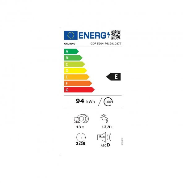Grundig GDF 5204 E 5 Program (13 Kişilik) Bulaşık Makinesi - 6