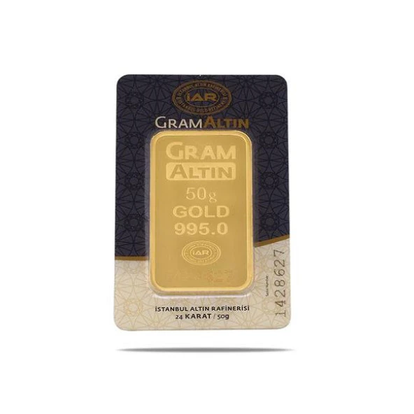 AgaKulche İAR 50 Gram Altın (995) 24 Ayar Külçe Altın