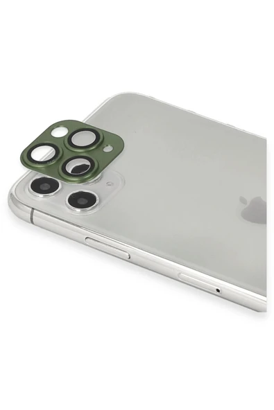 iPhone 11 Pro Max Pers Alüminyum Kamera Lens - Yeşil - 2