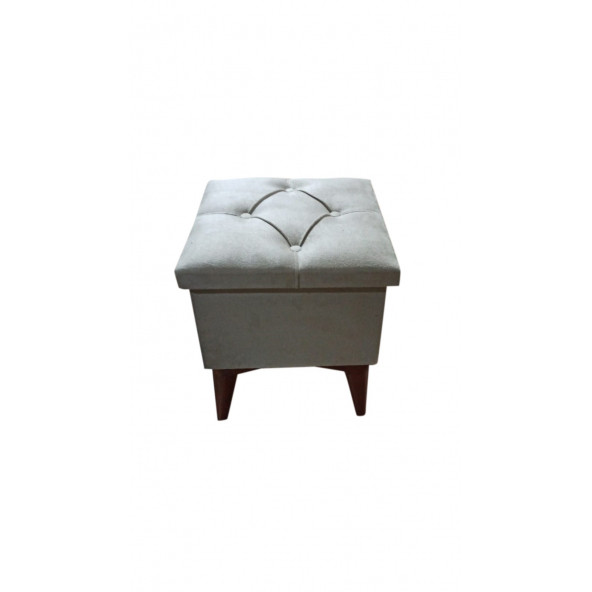 BALTACI MOBİLYA SANDIKLI AYAK UZATMA PUF KAPAKLI AYAKKABI GİYİNME PUF PEMBE 35X35 CM EBATLI AYAKKABILIK PUF