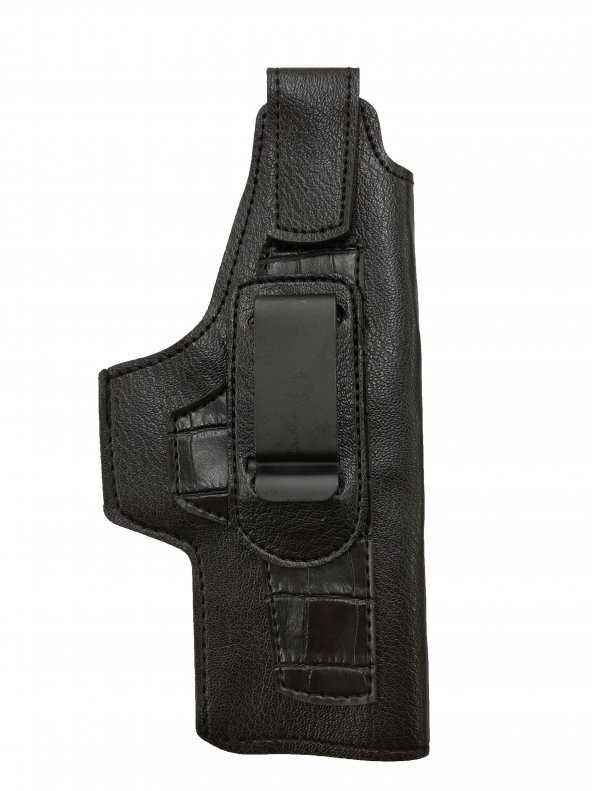 Glock, Sig Sauer P228 ve P229 Uyumlu Maşalı Hakiki Deri Siyah İç Kılıf