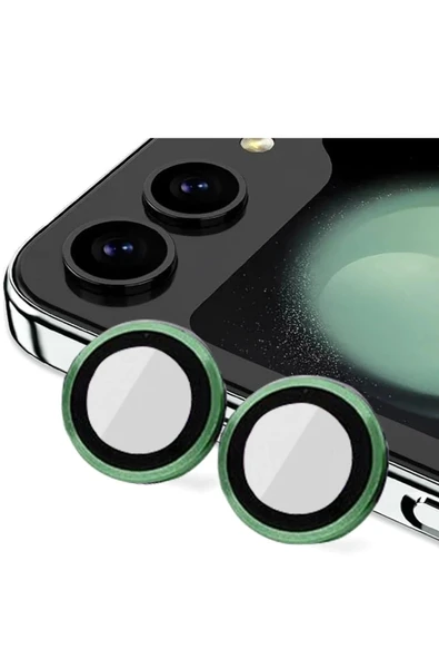 Samsung Galaxy Z Flip 5 Valdez Metal Kamera Lens - Koyu Yeşil ürün görseli 1