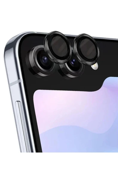 Samsung Galaxy Z Flip 5 Valdez Metal Kamera Lens - Siyah ürün görseli 1