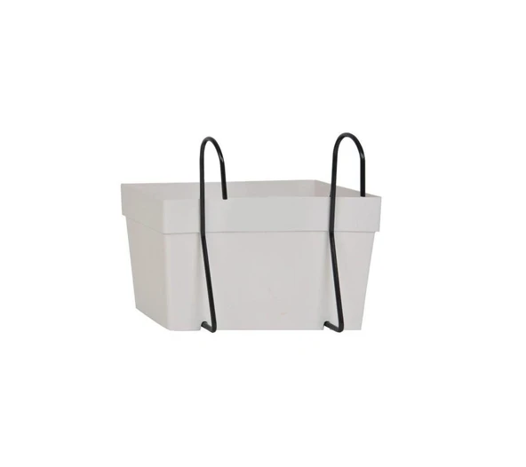 Omnipazar SO-YB01A Askılı Yalı Balkon Saksı 6.5 lt Kirli Beyaz 3 Adet - 3