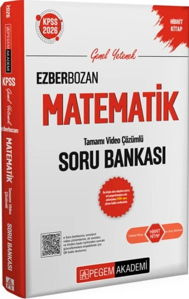 2026 KPSS Genel Yetenek Genel Kültür Ezberbozan Matematik Tamamı Video Çözümlü Soru Bankası Pegem ürün görseli 1