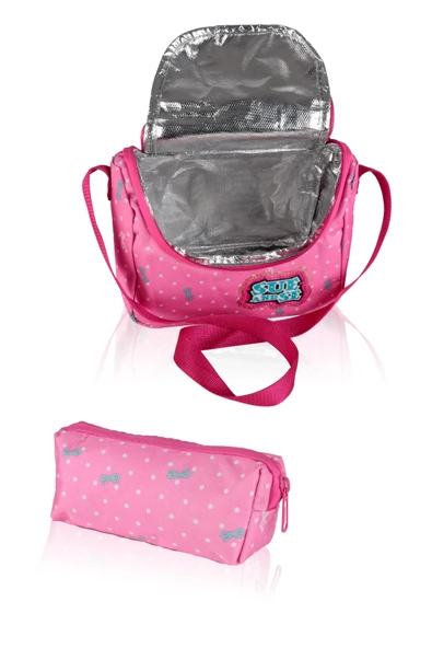 Lugmo 3 Lü İlkokul Çanta Seti Kız Çocuk Çantası Astarlı Love SueandSe Pembe - Resim 5