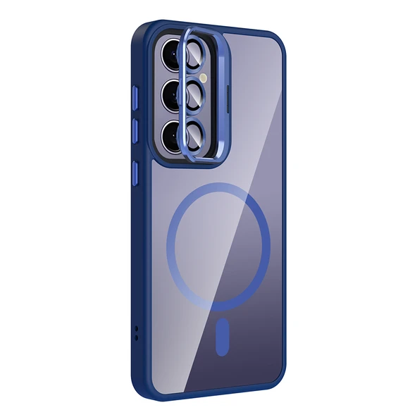 Gpack Samsung Galaxy S24 Plus uyumlu Kılıf Standlı M-Safe Özellikli Etro Kapak  Lens Koruma - Resim 4