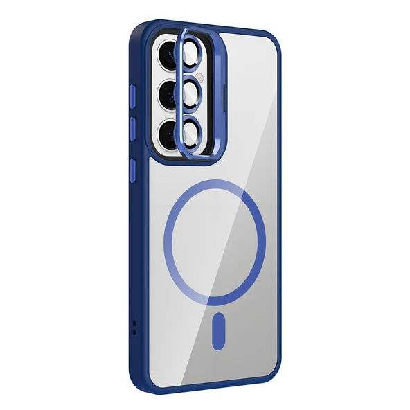 Gpack Samsung Galaxy S24 FE uyumlu Kılıf Standlı M-Safe Özellikli Etro Kapak  Lens Koruma - Resim 4