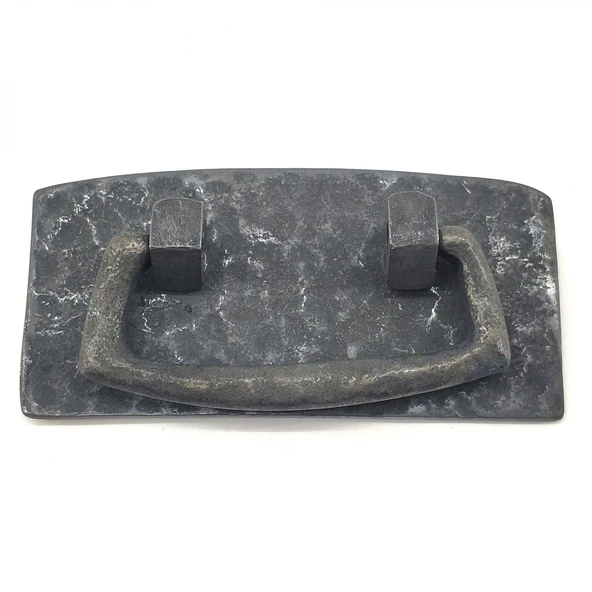 Antika Tarz Dekoratif Pirinç Otantik Dövme Kapı Kulbu - 45x90 Mm, Oksit - 1