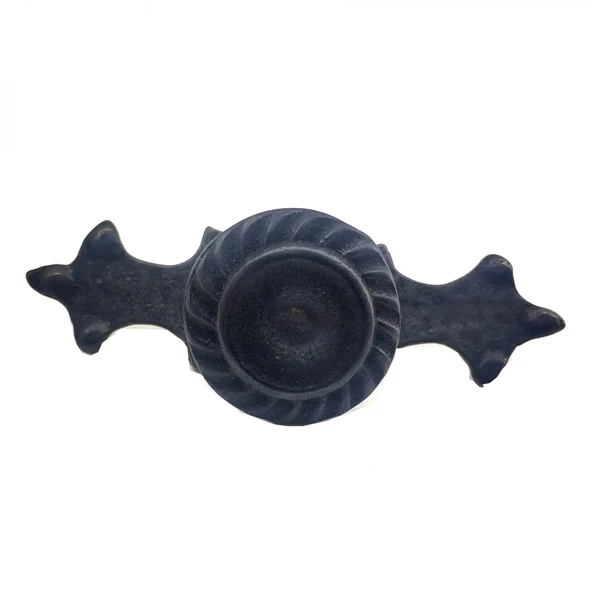 Antika Tarz Dekoratif Pirinç Çizgili Düğme - 35x100 Mm, Büyük, Oksit - 1
