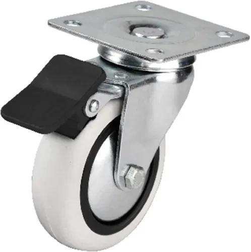 353 - 75x25 Mm Pvc Makaralı Tablalı Frenli Teker 4 Adet ürün görseli