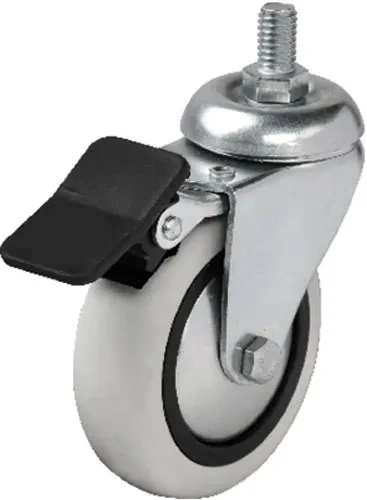 354 - 75x25 Mm Pvc Makaralı Vidalı Frenli Teker 4 Adet ürün görseli