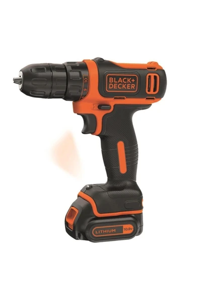 Black&Decker Matkap, Akülü Vidalama, Bdcdd12k, Tek Akülü, Şarjlı Matkap, 10.8volt/1.5ah Li-ion, 550 Dev/dk - Resim 2