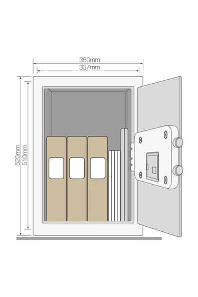 Yale Maksimum Güvenlik Sertifikalı Parmak Izli Kasa Ysfm 520 Eg1 - Resim 2