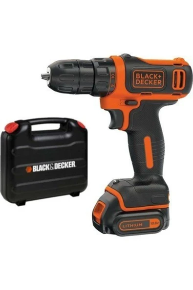 Black&Decker Matkap, Akülü Vidalama, Bdcdd12k, Tek Akülü, Şarjlı Matkap, 10.8volt/1.5ah Li-ion, 550 Dev/dk ürün görseli 1