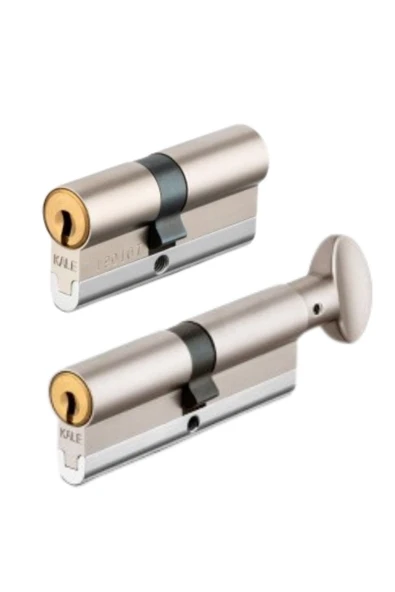 Kale Kilit Kale 164cec Tüpten Şifreli Yüksek Güvenlikli Silindir 2!li Set ( Cec+cecm ) Nikel ( 68mm-26+10+32 ) ürün görseli 1