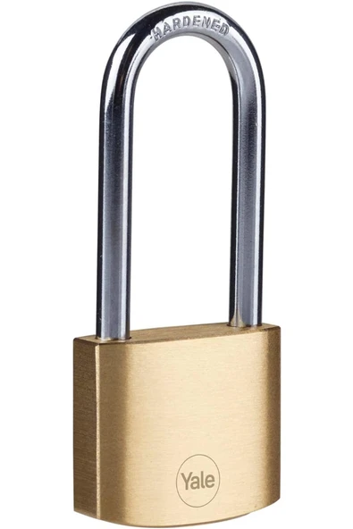 Yale Y110b/30/147/1 - 30mm Pirinç Asma Kilit (UZUN HALKA) - Yüksek Koruma - Sertleştirilmiş Çelik Halka ürün görseli 1