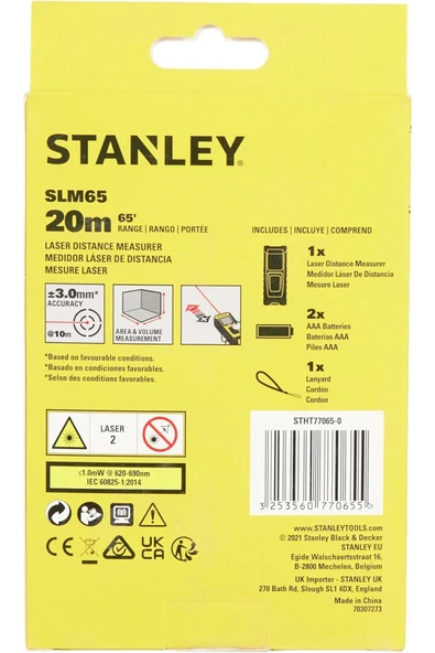 Stanley STHT77065-0 SLM 65 - 20M Lazer Metre - Resim 2