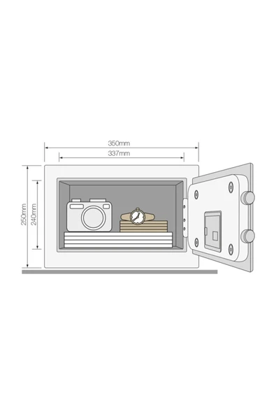 Yale Maksimum Güvenlik Sertifikalı Parmak Izli Ysfm 250 Eg1 Kasa - Resim 2