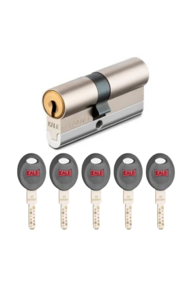 Kale Kilit Kale 164cec Tüpten Şifreli Yüksek Güvenlikli Silindir 2!li Set ( Cec+cecm ) Nikel ( 68mm-26+10+32 ) - Resim 2