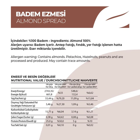 Antalya Reçelcisi 250g Badem Ezmesi | Katkısız Lezzet - 2