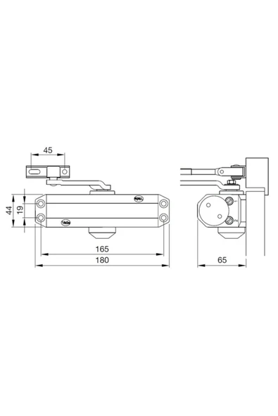 Yale 30-0300-0001-00-6011- Kapı Hidroliği 2-4 Numara Gümüş (300 Serisi Dar Tip) - Resim 3