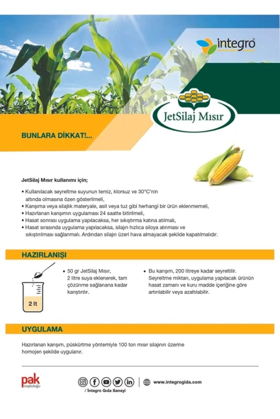 İntegro  Jetsilaj Mısır 50 gr - Resim 2