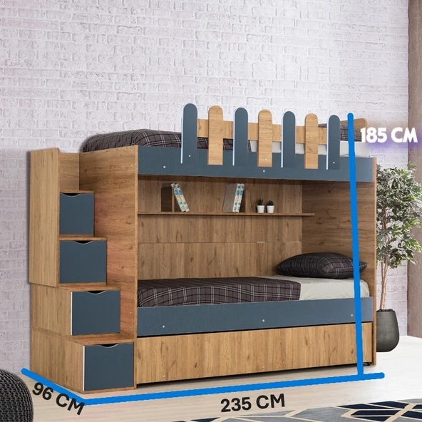 EVİMŞAH 90 190 3 LÜ YAVRU YATAKLI CEVİZ / A.GRİ RANZA - 5