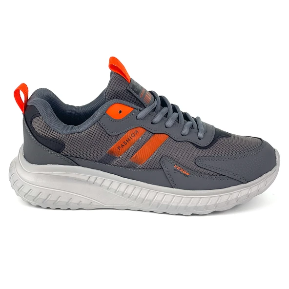 Unisex Füme Oranj Bağcıklı Esnek Hafif Günlük Sneaker Spor Ayakkabı - 4
