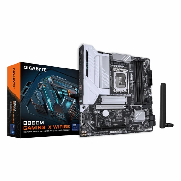 Gigabyte B860M Gaming X WiFi6E DDR5 (9200MHz)OC M.2 HDMI/DP/USB-C PCIe 5.0 1851P mATX Anakart ürün görseli 1