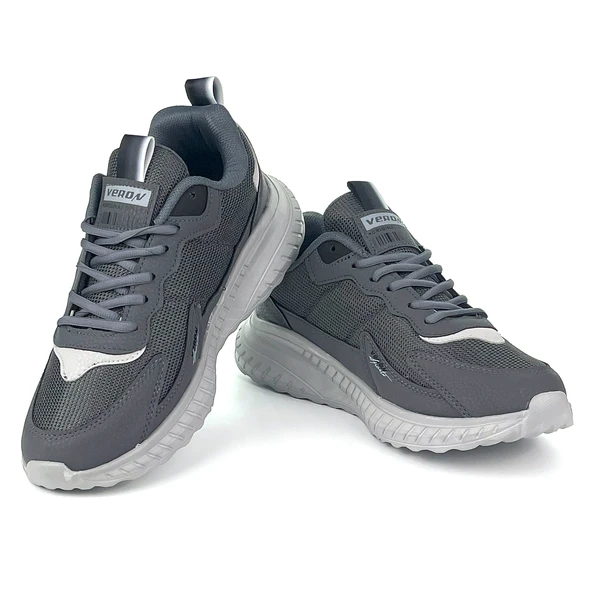 Erkek Füme Buz Bağcıklı Esnek Hafif Günlük Sneaker Spor Ayakkabı - Resim 2