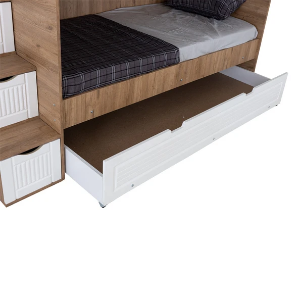 EVİMŞAH 90 190 3 LÜ YAVRU YATAKLI CEVİZ / BEYAZ MEMBRAN RANZA - 4