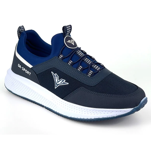 Erkek Lacivert Bağcıksız Esnek Çok Hafif Günlük Sneaker Spor Ayakkabı - 3