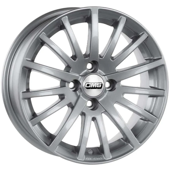 CMS-465-20 6.5x15" 5x100 ET43 57.1 Racing Silver Jant (4 Adet) - 1