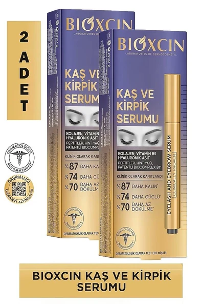 Bioxcin Kolajen ve Hyaluronik Asit İçerikli Kaş ve Kirpik Serumu 3 ml 2 Adet ürün görseli 1