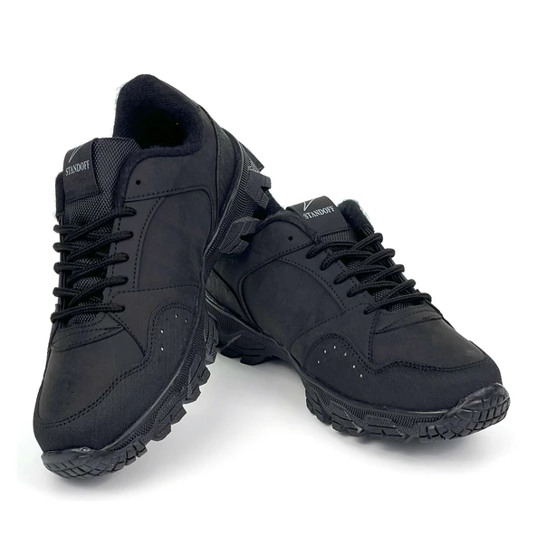 Erkek Siyah Gri Su ve Soğuğa Karşı Dayanıklı Kışlık Outdoor Ayakkabısı - 3