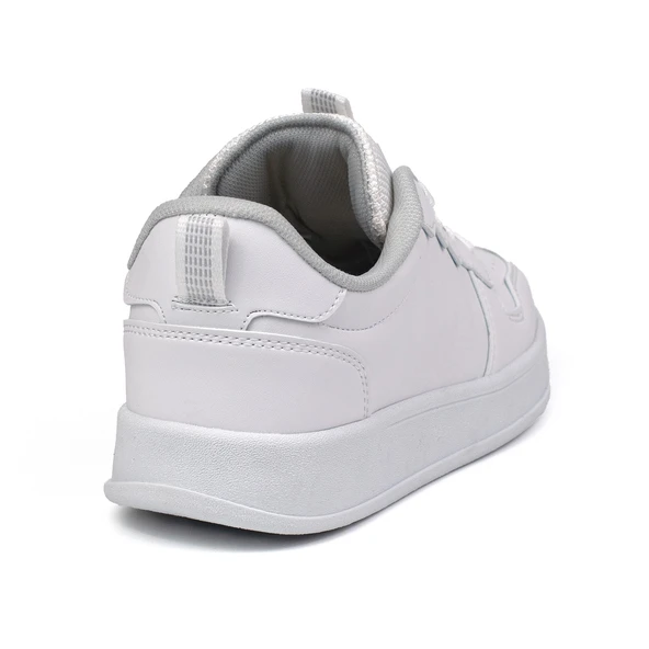 Unisex Beyaz Bağcıklı Rahat Günlük Sneaker Spor Ayakkabı - Resim 5