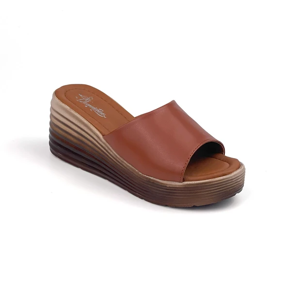 Kadın Taba Dolgu Topuklu Günlük Rahat Terlik ürün görseli 1