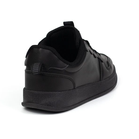 Unisex Siyah Bağcıklı Rahat Günlük Sneaker Spor Ayakkabı - Resim 5