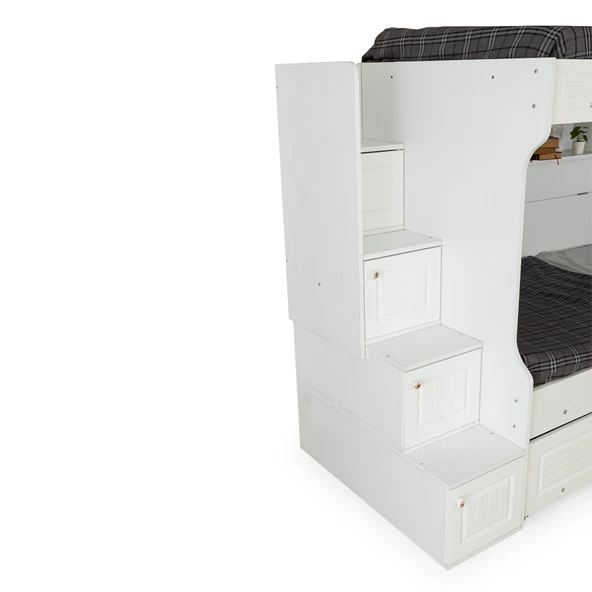 EVİMŞAH 90 190 3 LÜ YAVRU YATAKLI BEYAZ / BEYAZ MEMBRAN RANZA - 2