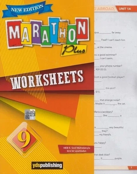 9. Sınıf Marathon Plus WorkSheets Ydspublishing Yayınları ürün görseli 1