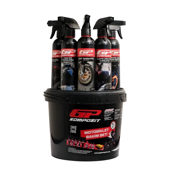 GP KOMPOZİT 11 PARÇA MOTOSİKLET BAKIM VE TEMİZLİK SETİ - Resim 7