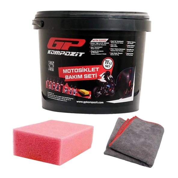GP KOMPOZİT 11 PARÇA MOTOSİKLET BAKIM VE TEMİZLİK SETİ - Resim 6