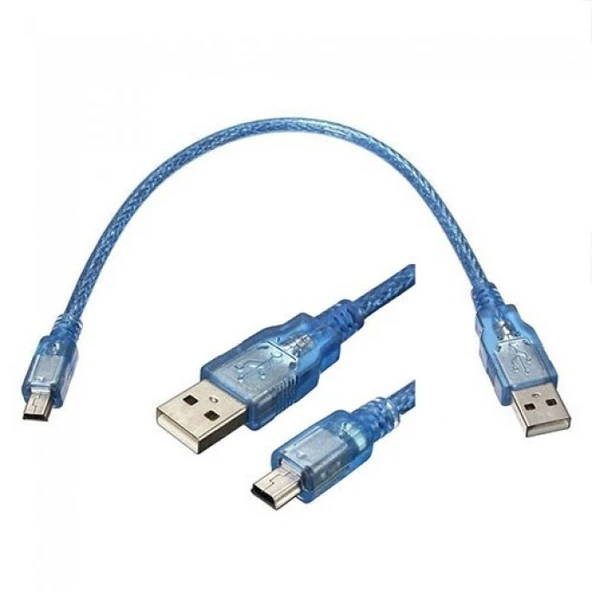 Mini usb kablo 5 pin mini usb mp3 player şarj ve data kablosu 50 cm - 2