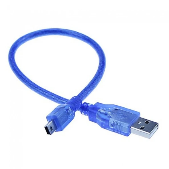 Mini usb kablo 5 pin mini usb mp3 player şarj ve data kablosu 50 cm - 1