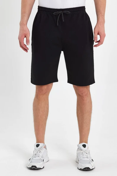 Regular Fit Yanları Cepli Rahat Kesim 2'Li Erkek Şort - 2