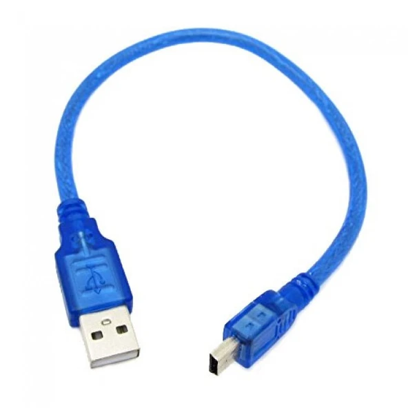 Mini usb kablo 5 pin mini usb mp3 player şarj ve data kablosu 50 cm - 3
