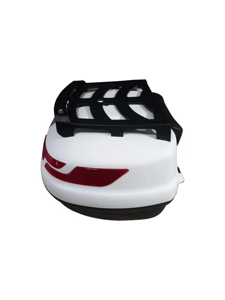 MOTOSİKLET ARKA ÇANTA MAXEM SL45 FULL BEYAZ 45 LT - Resim 3