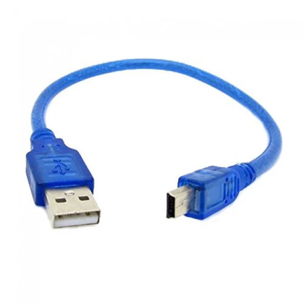 Mini usb kablo 5 pin mini usb mp3 player şarj ve data kablosu 50 cm - 4